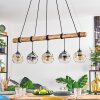 Ripoll Hanglamp, Kogellampje, Hanglamp Natuurlijke kleuren, Zwart, 5-lichts