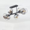 Koyoto Plafondlamp, Kogellampje Duidelijk, Rookkleurig, 6-lichts