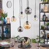 Ripoll Hanglamp, Kogellampje, Hanglamp Amber, Duidelijk, Rookkleurig, 6-lichts