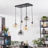 Ripoll Hanglamp, Kogellampje, Hanglamp Amber, Duidelijk, Rookkleurig, 6-lichts
