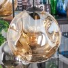 Ripoll Hanglamp, Kogellampje, Hanglamp Amber, Rookkleurig, 6-lichts