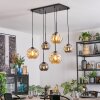 Ripoll Hanglamp, Kogellampje, Hanglamp Amber, Rookkleurig, 6-lichts