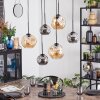 Ripoll Hanglamp, Kogellampje, Hanglamp Amber, Rookkleurig, 6-lichts