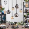 Ripoll Hanglamp, Kogellampje, Hanglamp Amber, Rookkleurig, 6-lichts