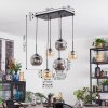 Ripoll Hanglamp, Kogellampje, Hanglamp Amber, Rookkleurig, 6-lichts