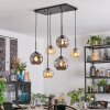 Ripoll Hanglamp, Kogellampje, Hanglamp Amber, Rookkleurig, 6-lichts