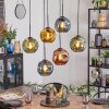 Ripoll Hanglamp, Kogellampje, Hanglamp Blauw, Goud, Groen, Koperkleurig, 6-lichts