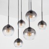 Koyoto Hanglamp, Kogellampje, Hanglamp Duidelijk, Rookkleurig, 6-lichts