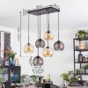 Koyoto Hanglamp, Kogellampje, Hanglamp Amber, Rookkleurig, 6-lichts