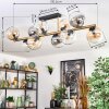 Koyoto Plafondlamp, Kogellampje Goud, Zwart, 10-lichts