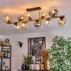 Koyoto Plafondlamp, Kogellampje Goud, Zwart, 10-lichts