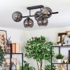 Koyoto Plafondlamp, Kogellampje Zwart, 5-lichts