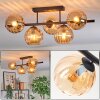 Koyoto Plafondlamp, Kogellampje Zwart, 5-lichts