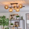 Koyoto Plafondlamp, Kogellampje Zwart, 5-lichts