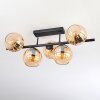 Koyoto Plafondlamp, Kogellampje Zwart, 5-lichts