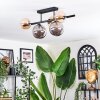 Chehalis Plafondlamp, Kogellampje Zwart, 5-lichts