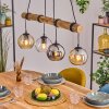 Koyoto Hanglamp, Kogellampje, Hanglamp Natuurlijke kleuren, Zwart, 4-lichts