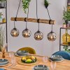 Koyoto Hanglamp, Kogellampje, Hanglamp Natuurlijke kleuren, Zwart, 4-lichts