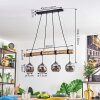 Koyoto Hanglamp, Kogellampje, Hanglamp Natuurlijke kleuren, Zwart, 4-lichts