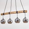 Koyoto Hanglamp, Kogellampje, Hanglamp Natuurlijke kleuren, Zwart, 4-lichts