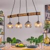 Koyoto Hanglamp, Kogellampje, Hanglamp Natuurlijke kleuren, Zwart, 4-lichts