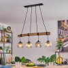 Koyoto Hanglamp, Kogellampje, Hanglamp Natuurlijke kleuren, Zwart, 4-lichts
