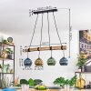 Koyoto Hanglamp, Kogellampje, Hanglamp Natuurlijke kleuren, Zwart, 4-lichts