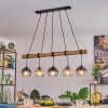 Koyoto Hanglamp, Kogellampje, Hanglamp Natuurlijke kleuren, Zwart, 5-lichts