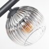 Koyoto Plafondlamp, Kogellampje Amber, Duidelijk, Rookkleurig, 6-lichts