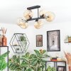 Koyoto Plafondlamp, Kogellampje Amber, 6-lichts