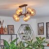 Koyoto Plafondlamp, Kogellampje Amber, 6-lichts