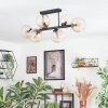 Koyoto Plafondlamp, Kogellampje Amber, Duidelijk, 6-lichts