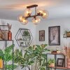 Koyoto Plafondlamp, Kogellampje Amber, Duidelijk, 6-lichts