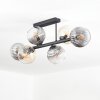 Koyoto Plafondlamp, Kogellampje Amber, Duidelijk, Rookkleurig, 6-lichts