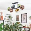 Koyoto Plafondlamp, Kogellampje Blauw, Goud, Groen, Duidelijk, Koperkleurig, 6-lichts