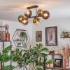 Koyoto Plafondlamp, Kogellampje Blauw, Goud, Groen, Duidelijk, Koperkleurig, 6-lichts