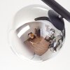 Koyoto Plafondlamp, Kogellampje Chroom, Duidelijk, Rookkleurig, 5-lichts