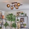 Koyoto Plafondlamp, Kogellampje Chroom, Rookkleurig, 5-lichts