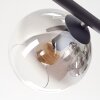 Koyoto Plafondlamp, Kogellampje Duidelijk, Rookkleurig, 5-lichts