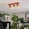 Nelar Plafondlamp, Plafondspot Brons, Chroom, 3-lichts