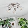 Saire Plafondlamp, Plafondspot Chroom, Nikkel mat, 3-lichts