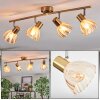Saire Plafondlamp, Plafondspot Chroom, Messing, 4-lichts