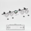 Saire Plafondlamp, Plafondspot Chroom, Zwart, 4-lichts