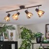 Saire Plafondlamp, Plafondspot Chroom, Zwart, 4-lichts