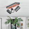 Orlan Plafondlamp, Plafondspot Chroom, Natuurlijke kleuren, Zwart, 3-lichts