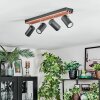 Orlan Plafondlamp, Plafondspot Chroom, Natuurlijke kleuren, Zwart, 4-lichts