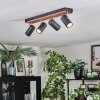 Orlan Plafondlamp, Plafondspot Chroom, Natuurlijke kleuren, Zwart, 4-lichts
