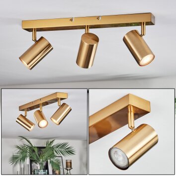 Javel Plafondlamp, Plafondspot Goud, 3-lichts