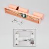 Javel Plafondlamp, Plafondspot Roze, Wit, 3-lichts
