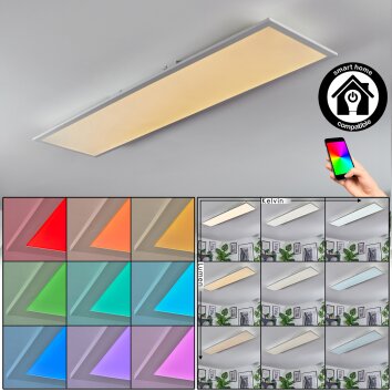 Orain Plafondlamp, Paneel LED Wit, 1-licht, Kleurwisselaar